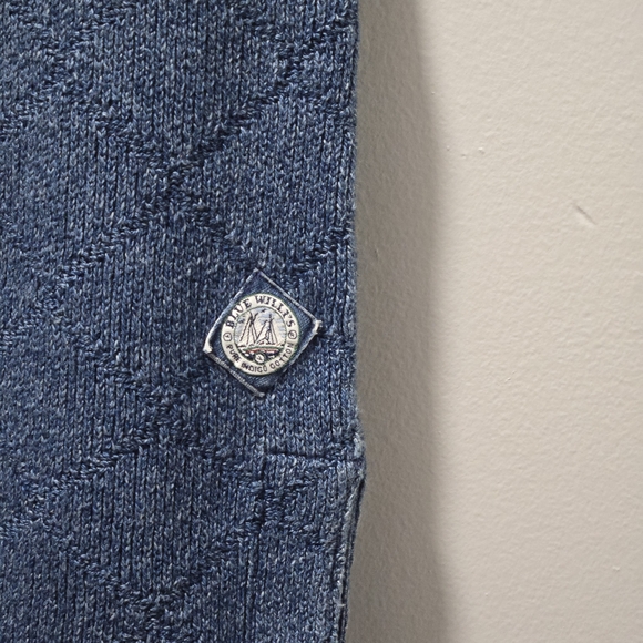 Blue Willi's Pure Indigo Cotton Knit Pencil Skirt Maxi Size XL Made In Denmark - Picture 2 of 16